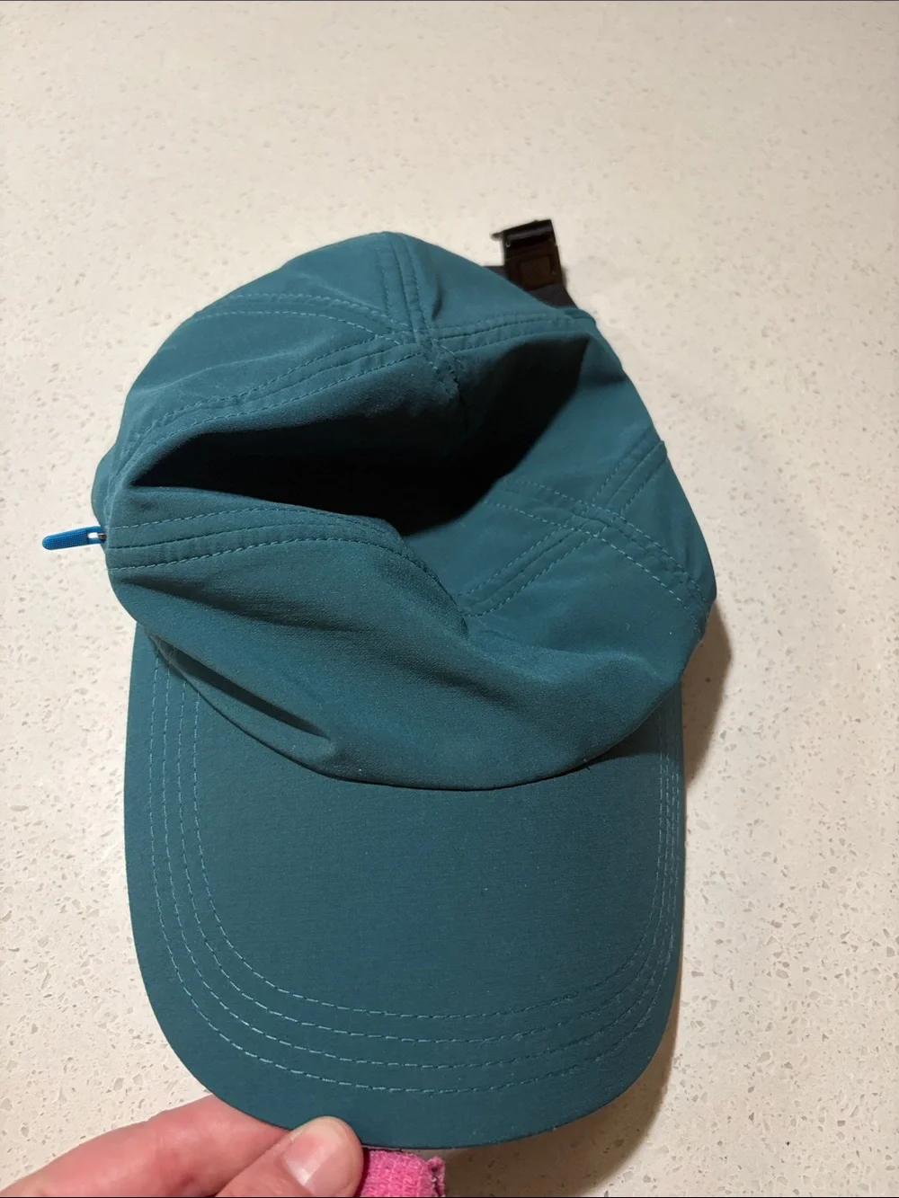Teal Performance Cap with Reflective Logo